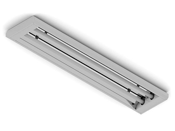 Luminária de sobrepor alto rendimento para 2 lâmpadas 9/10W 60cm.