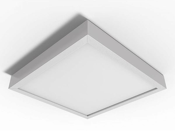 Luminária de sobrepor fechada com difusor leitoso para 4 lâmpadas T5 28/54W 120cm.