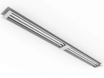 Luminária de embutir alto rendimento para 2+2 lâmpadas 18/20W 250cm.