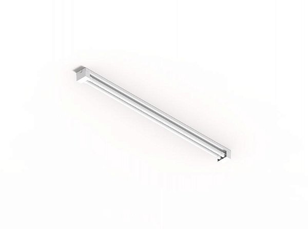 Luminária de sobrepor simples com tampas soquetes para 2 lâmpadas 18/20W 120cm.