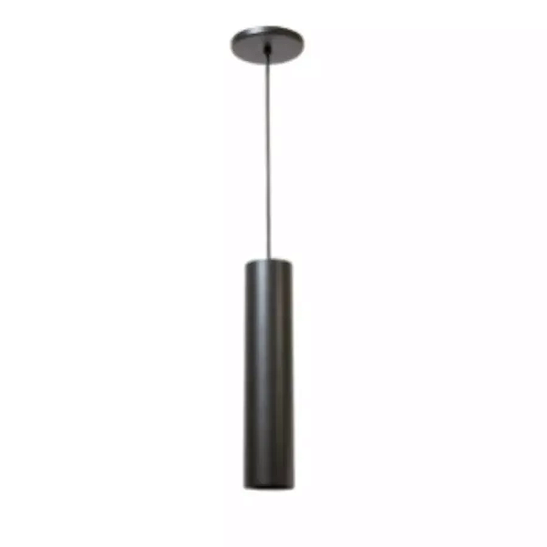 Pendente Tube Mini Dicroica 49xØ3,8cm Metal Preto.