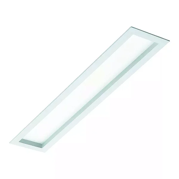 Luminária de Embutir Ideia Retangular Recuado Tubular T8 60cm 66x15,1x9,2cm Alumínio.