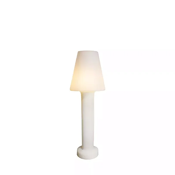 Poste Balizador Cúpula Médio Externo 57xØ18,5cm Polietileno Branco.