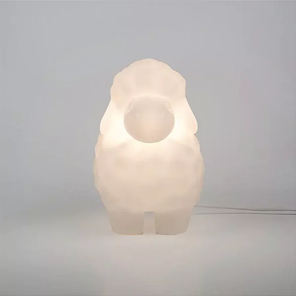 Luminária Ovelhinha 27,5x18x27cm Polietileno Branco.