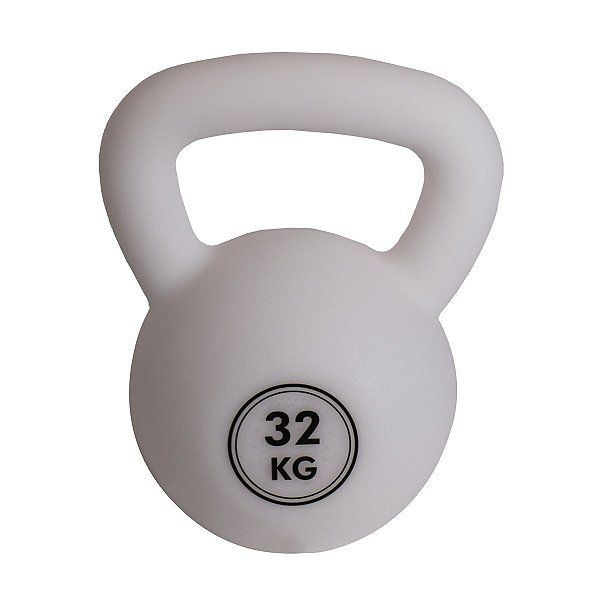 Luminária Kettlebell 28,5x23x17cm Polietileno Branco e Preto.
