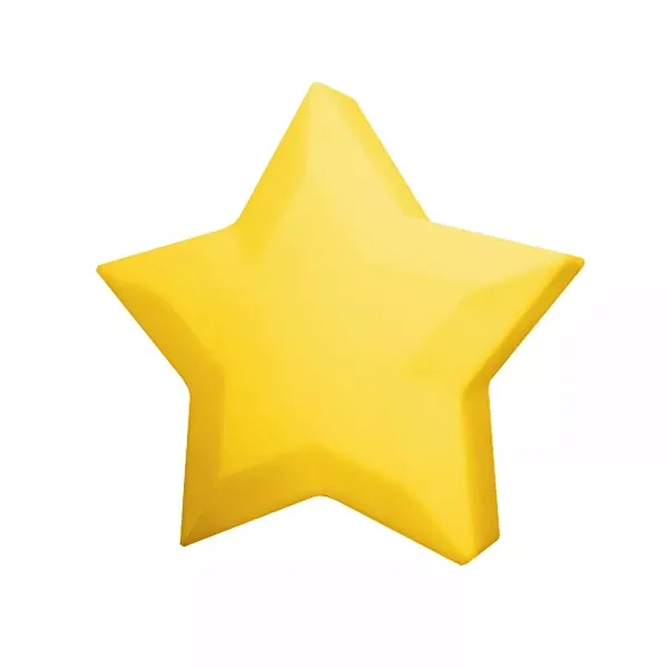 Luminária Estrela 32,5x32,5x10cm Polietileno Amarelo.
