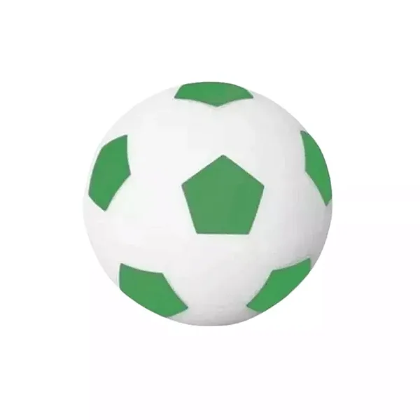 Luminária Bola de Futebol Ø25,5x24cm Polietileno Branco e Verde.
