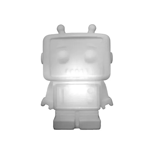 Luminária Robô 32x23x12cm Polietileno Branco.
