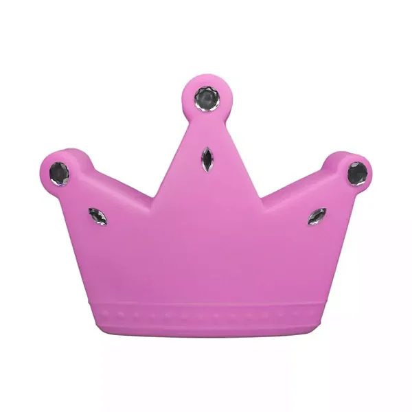 Luminária Coroa 25,5x34x11cm Polietileno Rosa.