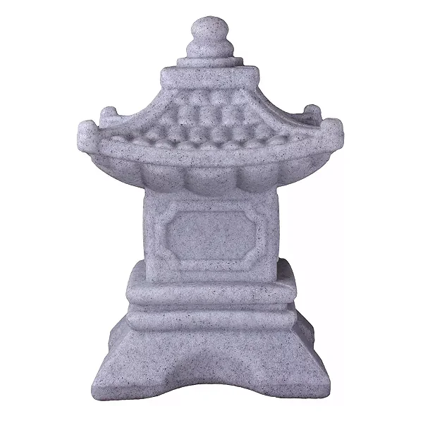 Luminária Japonesa Toro 31,5x22,5x22cm Polietileno Cinza.
