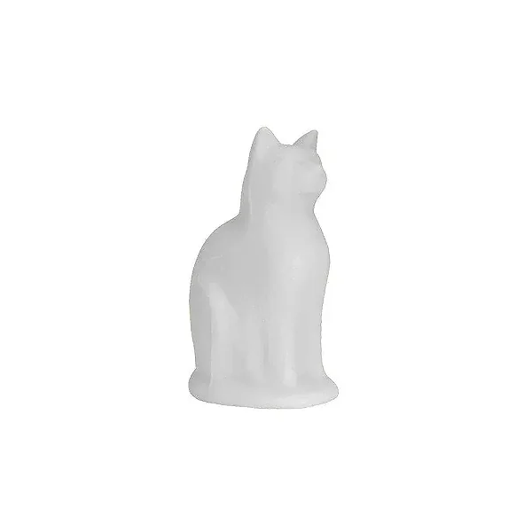 Luminária Gato Sentado 34,5x14x21cm Polietileno Branco.