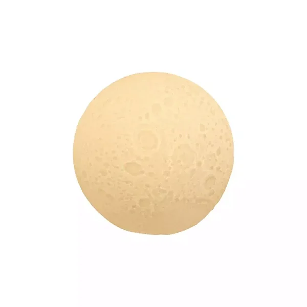 Luminária Lua de Mesa Ø23x23cm Polietileno Branco.