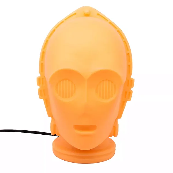 Luminária C-3PO Star Wars 31x20x24cm Polietileno Amarelo.