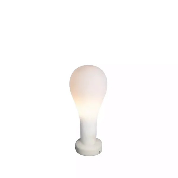 Poste Balizador Gota Pequeno Externo 37xØ18,5cm Polietileno Branco.