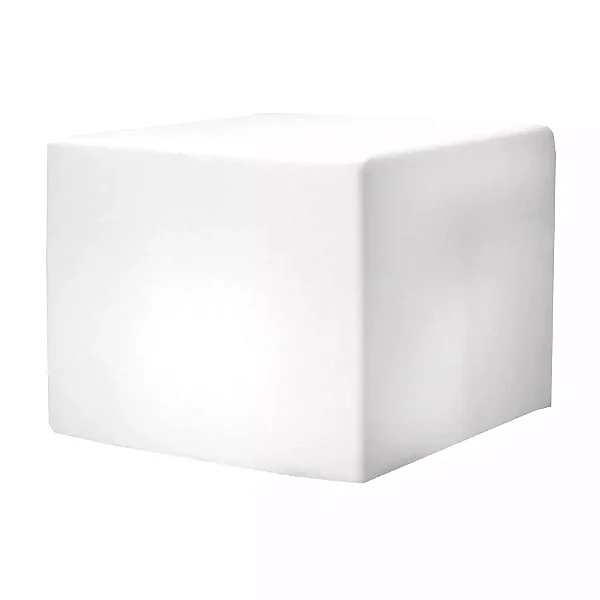 Luminária Banco Box 42x55x55cm Polietileno Branco.