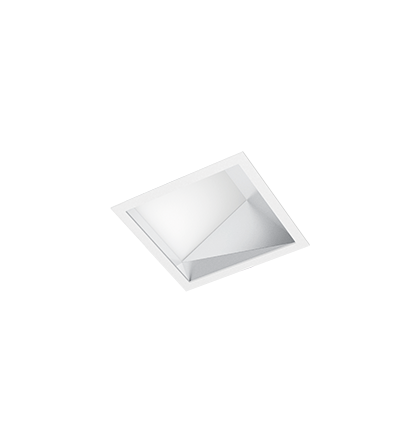 Spot de Embutir LED Dhari Quadrado Angular 80° 2700K 18,3W Bivolt 20x20x13,5cm Alumínio Branco Fosco.