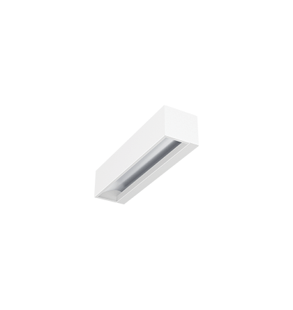 Arandela linear com iluminação assimétrica de Parede LED Retangular 4000K 9W Bivolt 29,2x7,3x6,5cm Alumínio Branco Fosco.