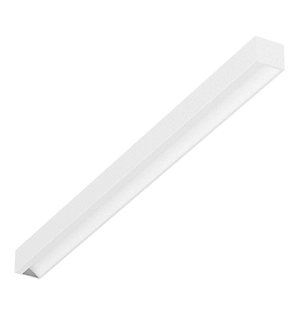 Plafon de Sobrepor LED linear com iluminação assimétrica Wamba Retangular 3000K 36,2W Bivolt 114,3x7,3x6,5cm Corpo e Refletor Branco Fosco.