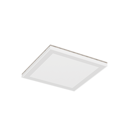 Luminária de sobrepor com LED Nichia integrado com efeito moldura de luz 2700K 58,1W Bivolt 47,3x47,3x3,6cm Alumínio Branco Fosco.