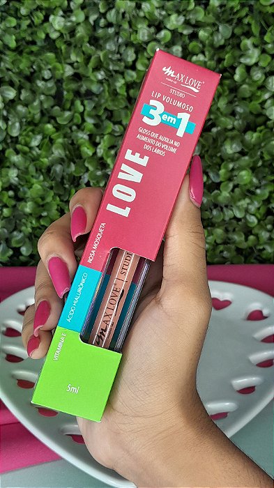 Gloss Lip  Volumoso 3 em 1 nº 302  Max Love
