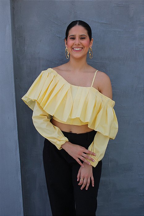 Cropped Paz Amarelo Manteiga
