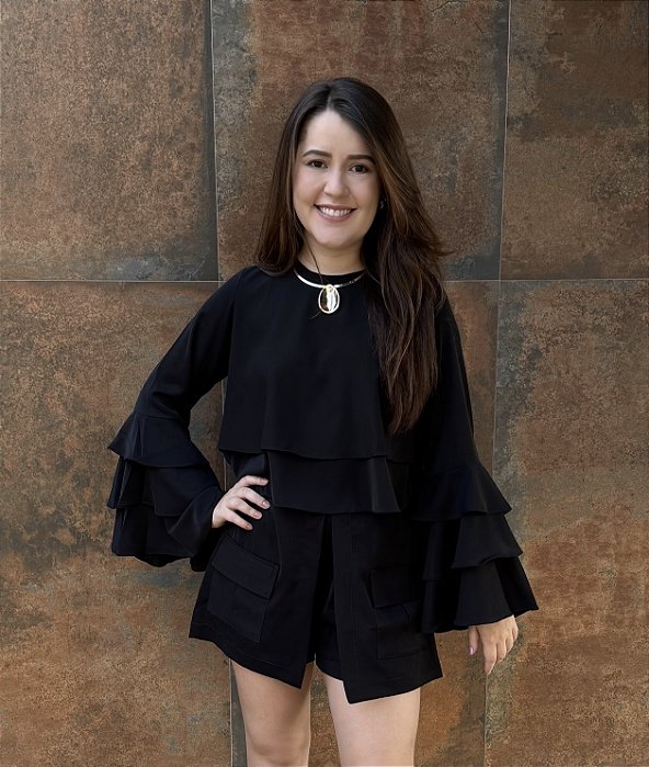 Blusa Pérola - Preta