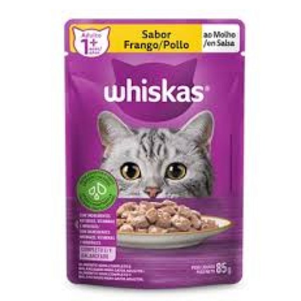 Sache Whiskas Frango Adulto 85 G Cada