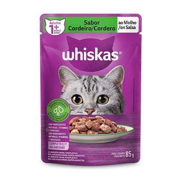 Sache Whskas Cordeiro Adulto 85 G