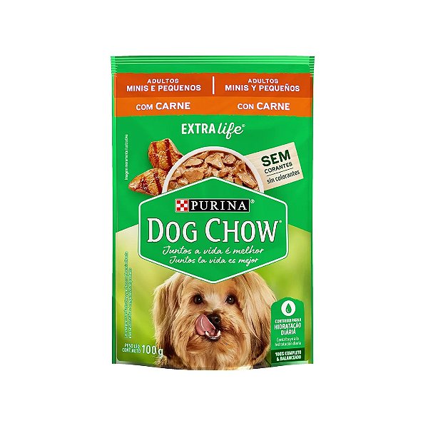 Sache Dog Chow Adulto Rp Carne 100g Cada