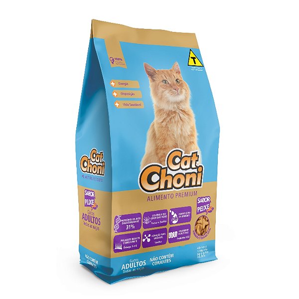 Ração Cat Choni Peixe Adulto 20 Kg