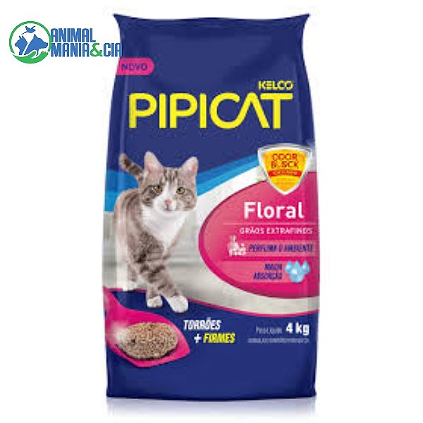 Areia Pipicat Granulado Sanitario Floral 4kg