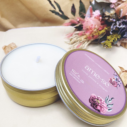 Vela Aromática Vegetal 100% Livre de Parafina - 70g