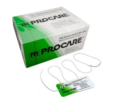 FIO NYLON AGULHADO 3/8 2.0 AG20 C/24 UNIDADES – PROCARE