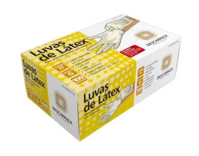 LUVA LATEX C/ PO PARA PROCEDIMENTO NAO CIRURGICO TAM G C/100  UNIDADES - DESCARPACK