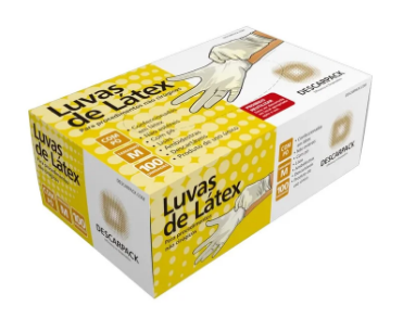 LUVA LATEX C/ PO PARA PROCEDIMENTO NAO CIRURGICO TAM M C/100 UNIDADES - DESCARPACK