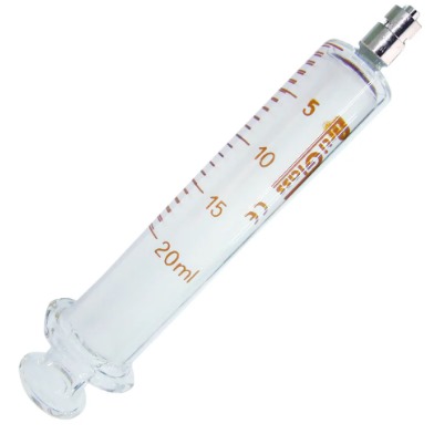SERINGA VIDRO LUER LOCK METAL 20ML C/1 UNIDADE - ARTI GLASS