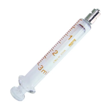 SERINGA VIDRO LUER LOCK METAL 3ML C/1 UNIDADE - ARTI GLASS