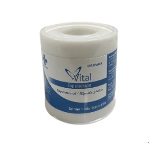 ESPARADRAPO IMPERMEÁVEL 5cm x 4,5m BRANCA - VITAL
