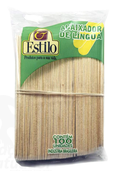 ABAIXADOR DE LINGUA DE MADEIRA C/100 UNIDADES - ESTILO