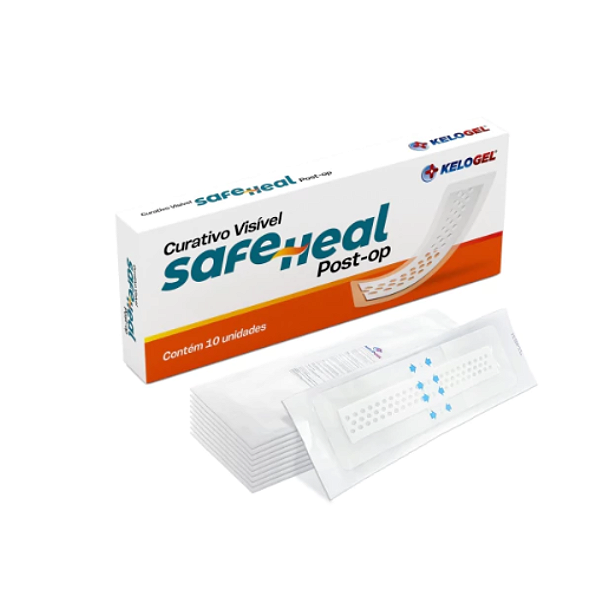 CURATIVO VISÍVEL SAFE HEAL POST-OP 10x30 (5x25) 10 UNIDADES - KELOGEL
