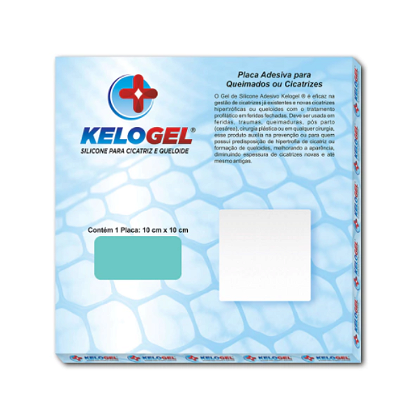 PLACA DE SILICONE QUEIMADOS E CICATRIZ 10 X 10CM - KELOGEL