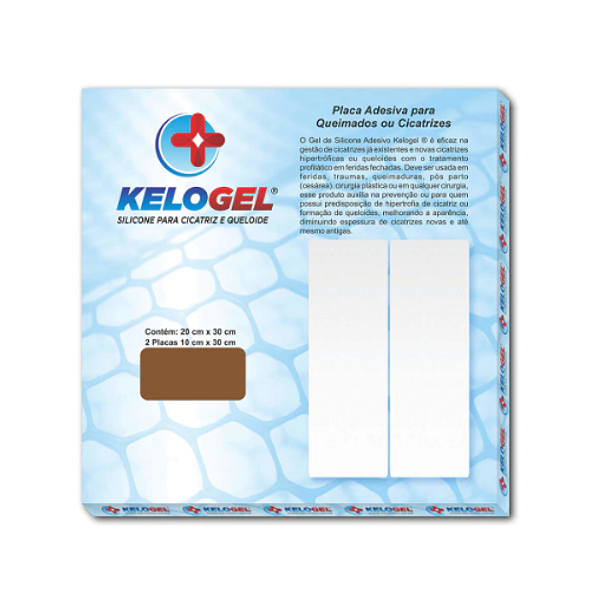 PLACA DE SILICONE QUEIMADOS E CICATRIZ 20 X 30CM - KELOGEL