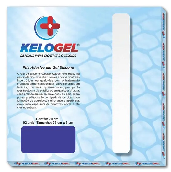 FITA DE SILICONE 70X3CM ( 2 FITAS DE 35CM) - KELOGEL