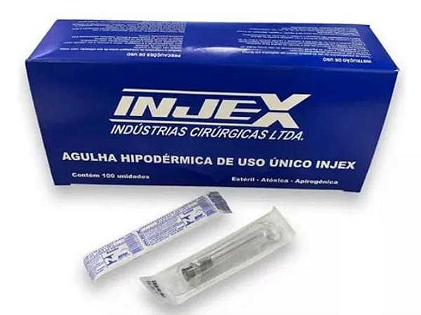 AGULHA HIPODERMICA 40 X 0,80 CX C/100 UNIDADES – INJEX