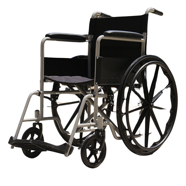 Cadeira de Rodas Dobrável Resistente Aço Obeso 110 KG
