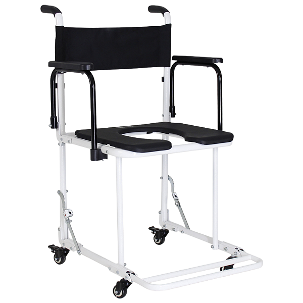 Cadeira de Banho Sanitário Higiênica Dobrável 44 cm 150 kg