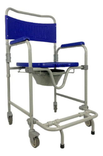 Cadeira de Banho Obeso Higiênica e Sanitário Largura do Assento 48 Cm Comadre Recipiente Suporta até 150 KG - D45