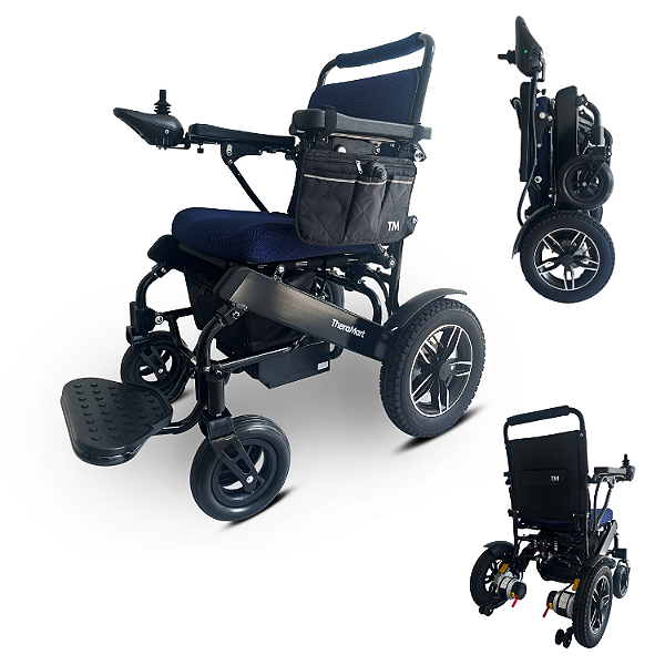 Cadeira de Rodas Mototizada Elétrica Leve Resistente Suporta Até 120 KG Com Controle Remoto Theramart