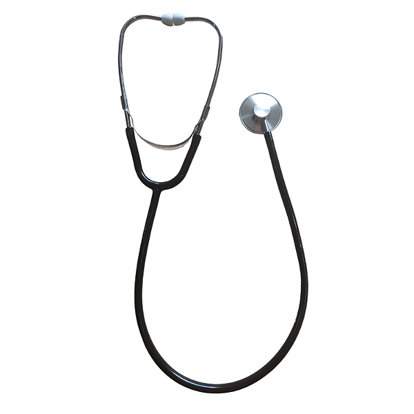 Estetoscópio Simples Profissional Médicos Enfermeiros Técnicos Madicate Preto