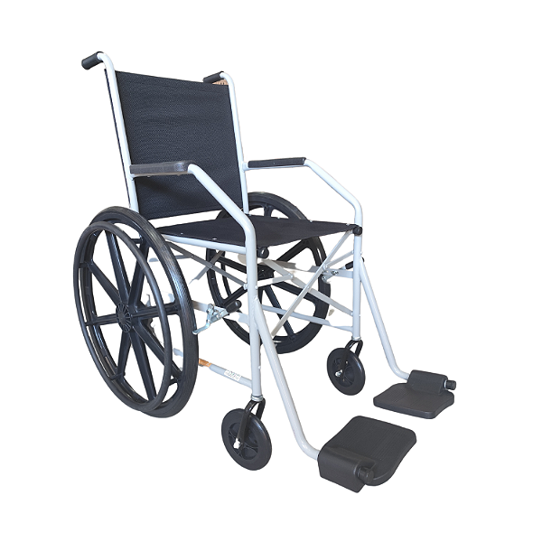 Cadeira de Rodas Dobrável Resistente 40 cm Suporta até 90 kg Grafite Jaguraribe